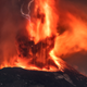 A volcanic thunderstorm over Mount Etna on Sicily, Italy, during an eruption on Friday, Feb. 11, 2022.